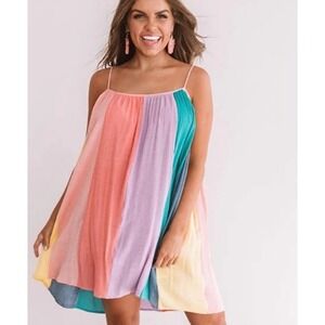 Women's -‎ Storia Pastel Striped Dress, Size Medium